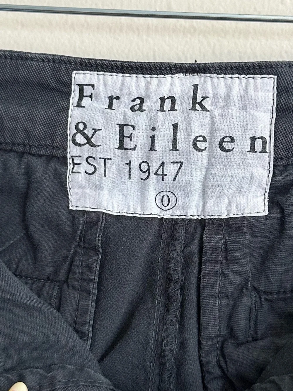 Frank & Eileen Women Wicklow Italian chino Trouser Raw Hem Washed Black - Picture 5 of 9